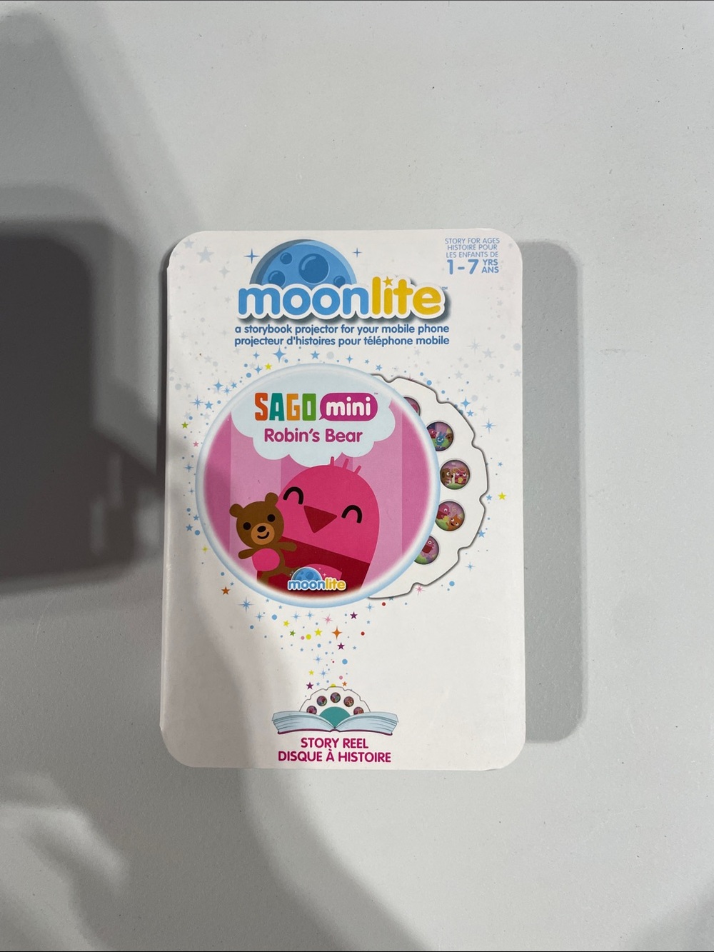 moonlite SAGO mini Robin's Bear Story Reel - Pink